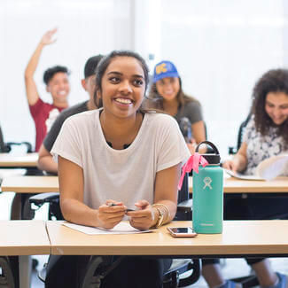 students sitting in class
